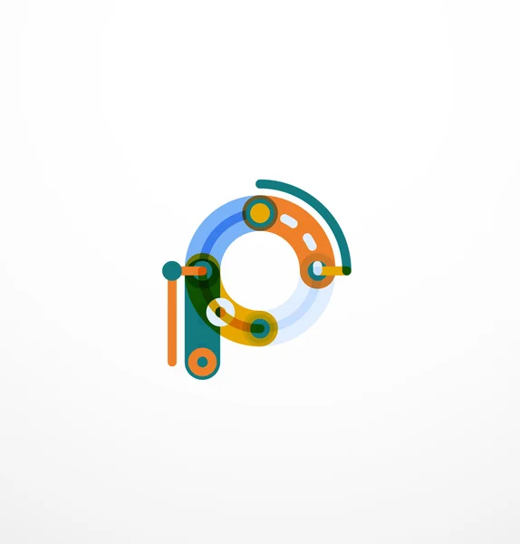 Özet satırı tasarım mektup logo — Stok Vektör
