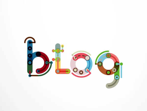 Banner de letras de palabra de blog — Vector de stock
