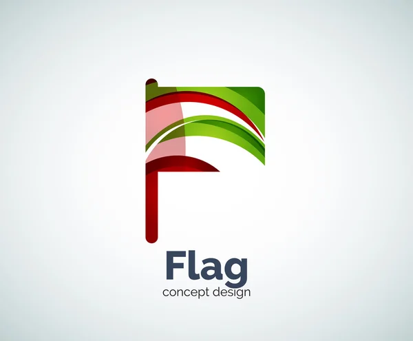 Plantilla de logotipo de bandera vectorial — Archivo Imágenes Vectoriales