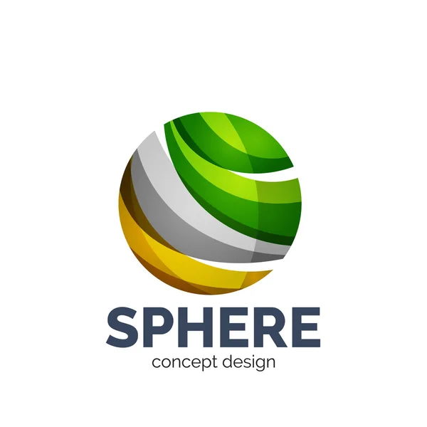 Modèle de logo abstrait sphère vectorielle — Image vectorielle