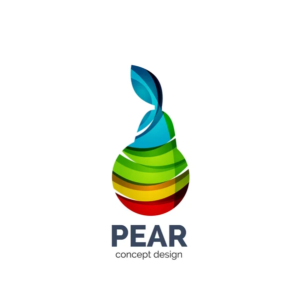 Vector kreativa abstrakt päron frukt logotyp — Stock vektor