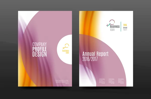 A4 tamaño informe anual de negocio folleto cubierta — Vector de stock