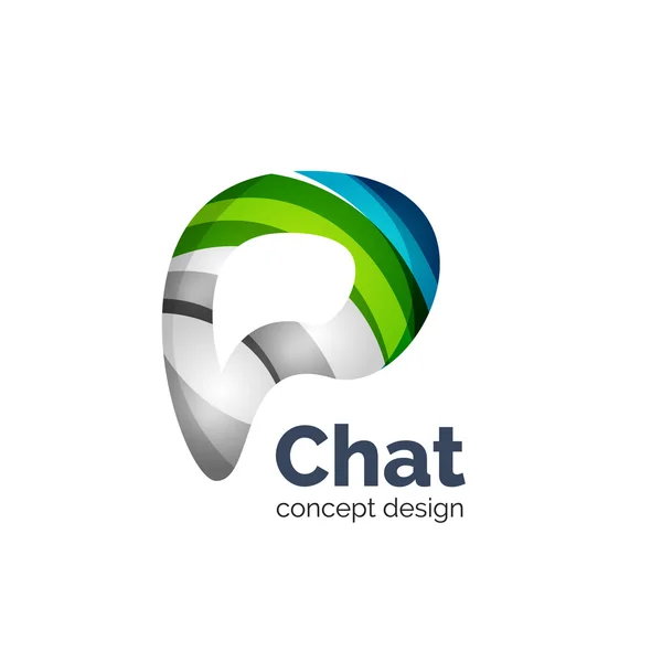 ビジネスのベクトルのロゴのテンプレート - チャット クラウド — ストックベクタ