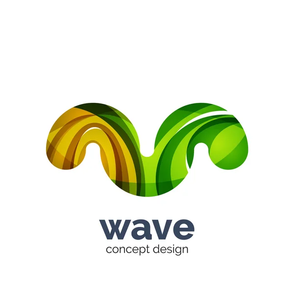 Modèle de logo vectoriel d'entreprise - vague — Image vectorielle