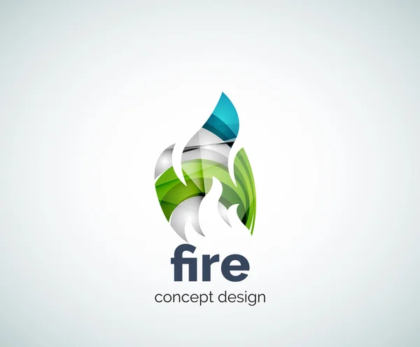 Modèle de logo d'incendie — Image vectorielle