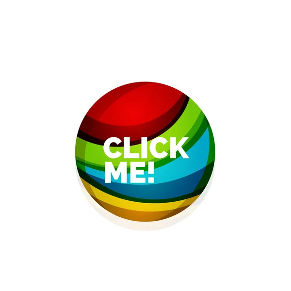 Vector abstract sphere button template — Stock Vector