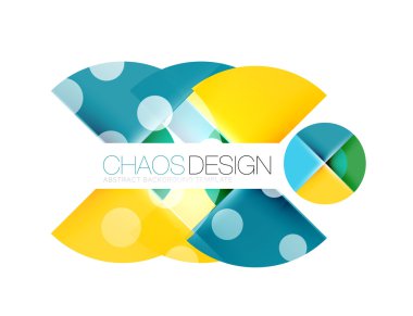 Yuvarlak şekil öğeleri kompozisyon. Arka plan