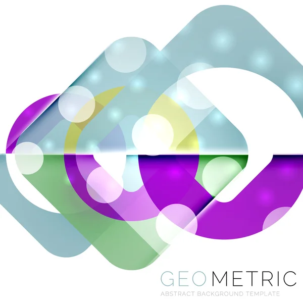 Geometrische minimale abstracte achtergrond met lichteffecten — Stockvector