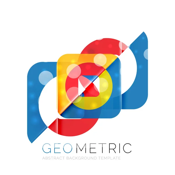 Geometrik en az arka plan ışık efektleri ile — Stok Vektör