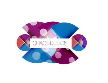 Şekiller, örnek metin ile banner daire