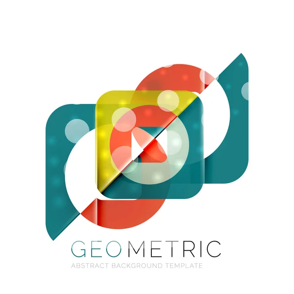 Glanzende geometrische abstracte achtergrond — Stockvector