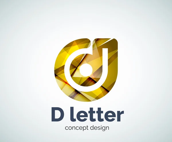 Modèle de logo de concept de lettre vectoriel D — Image vectorielle