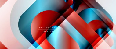 Çizgiler ve modern formlarla vektör geometrik arkaplan. Soyut yuvarlak şekiller, gölge ve ışık efektleri ile akışkan eğimli