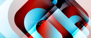 Çizgiler ve modern formlarla vektör geometrik arkaplan. Soyut yuvarlak şekiller, gölge ve ışık efektleri ile akışkan eğimli