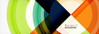 Yuvarlak şekiller, üçgenler ve daireler. Modern soyut arkaplan