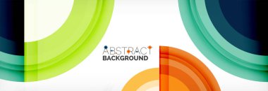 Yuvarlak şekiller, üçgenler ve daireler. Modern soyut arkaplan