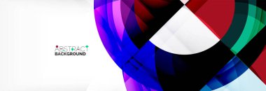 Yuvarlak şekiller, üçgenler ve daireler. Modern soyut arkaplan