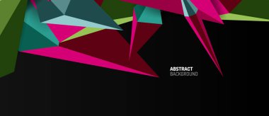 3d düşük poli soyut arka plan vektör çizimi