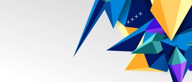 3d düşük poli soyut arka plan vektör çizimi