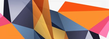 3d mozaik soyut arkaplan, düşük poli şekilli geometrik tasarım