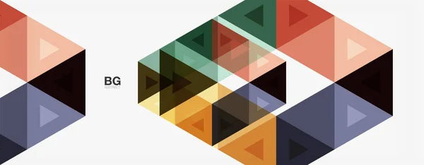 Mosaïque triangle motif fond abstrait pour couverture, bannière, flyer et affiche et autre modèle — Image vectorielle