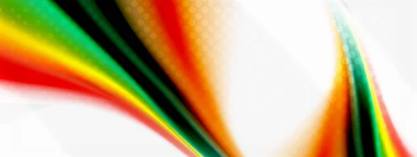 Abstrakter Hintergrund. Glatte fließende Linien, verschwommene Wellen, Streifen in Regenbogenfarben. Vektor-Illustrationen für Covers, Banner, Flyer, Poster und andere — Stockvektor