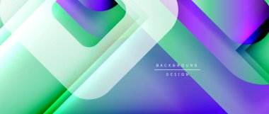 Çizgiler ve modern formlarla vektör geometrik arkaplan. Soyut yuvarlak şekiller, gölge ve ışık efektleri ile akışkan eğimli