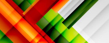 Gölge çizgileri, modern formlar, dikdörtgenler, kareler ve akışkan eğimlere sahip geometrik soyut arkaplanlar. Parlak renkli çizgiler serin arkaplanlar