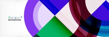 Yuvarlak şekiller, üçgenler ve daireler. Modern soyut arkaplan