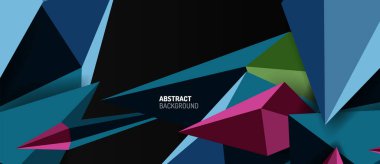 3d düşük poli soyut arka plan vektör çizimi