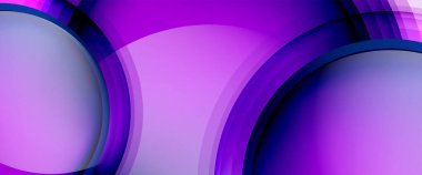 Çemberler ve baloncuklar soyut arka plan. Web pankartı, uygulama veya poster için sıvı yuvarlak şekiller