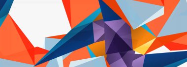 3d mozaik soyut arkaplan, düşük poli şekilli geometrik tasarım