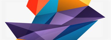 3d mozaik soyut arkaplan, düşük poli şekilli geometrik tasarım