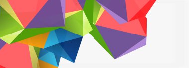 3d mozaik soyut arkaplan, düşük poli şekilli geometrik tasarım