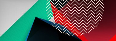 Düşük polyester 3 boyutlu geometrik şekiller, minimum soyut arkaplan. Kapaklar, afişler, el ilanları ve posterler için vektör illüstrasyonları