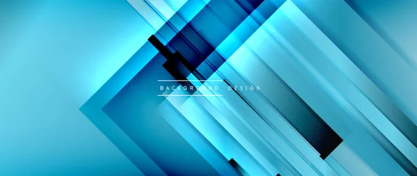 Dynamic lines on fluid color gradient. Trendy geometric abstract background for your text, logo or graphics — Stock Vector