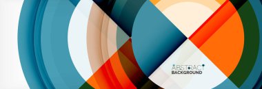 Yuvarlak şekiller, üçgenler ve daireler. Modern soyut arkaplan