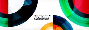 Yuvarlak şekiller, üçgenler ve daireler. Modern soyut arkaplan