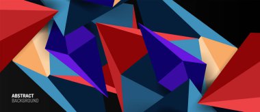 3d düşük poli soyut arka plan vektör çizimi