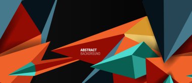 3d düşük poli soyut arka plan vektör çizimi