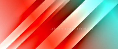 Dinamik diyagonal çizgileri olan akışkan eğimler soyut arkaplan. Dinamik ışık ve gölge efektleriyle parlak renkler. Vektör duvar kağıdı veya poster