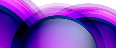 Çemberler ve baloncuklar soyut arka plan. Web pankartı, uygulama veya poster için sıvı yuvarlak şekiller