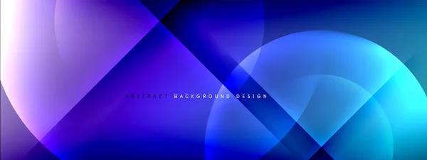 Vector abstract background - circle and cross on fluid gradient with shadows and light effects. Techno or business shiny design templates for text — Stock Vector