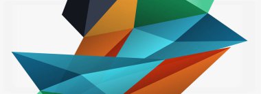 3d mozaik soyut arkaplan, düşük poli şekilli geometrik tasarım
