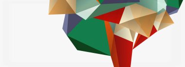 3d mozaik soyut arkaplan, düşük poli şekilli geometrik tasarım