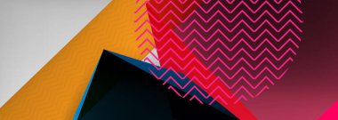 Düşük polyester 3 boyutlu geometrik şekiller, minimum soyut arkaplan. Kapaklar, afişler, el ilanları ve posterler için vektör illüstrasyonları