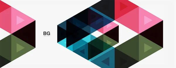 カバー、バナー、チラシ、ポスターなどのテンプレートのためのモザイク三角形のパターン抽象的な背景 — ストックベクタ