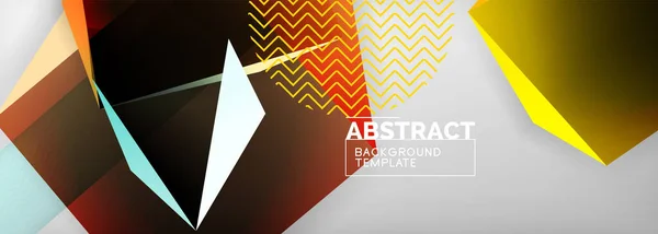 Lage poly 3d geometrische vormen, minimale abstracte achtergrond. Vector illustraties voor covers, banners, flyers en posters en andere — Stockvector