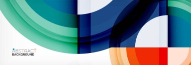 Yuvarlak şekiller, üçgenler ve daireler. Modern soyut arkaplan