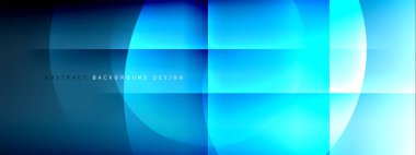 Vektör soyut arkaplan - gölgeler ve ışık efektleri ile sıvı gradyanı üzerinde daire ve çapraz çapraz. Metin için tekno ya da ticari parlak tasarım şablonları